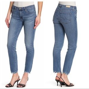 AG Prima frayed hem cigarette ankle jeans 24 NWT
